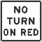 USA Verkehrszeichen: No turn on red